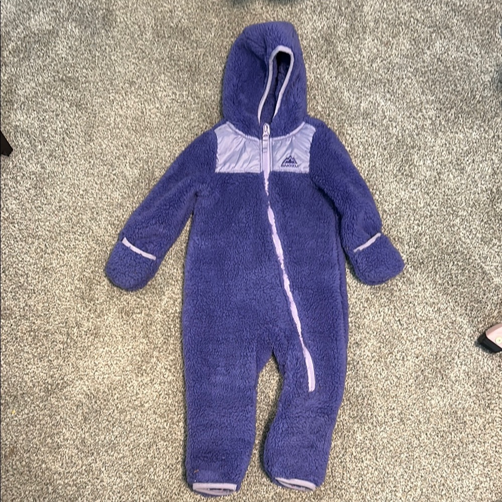 EUC Toddler Purple Fleece One Piece Footies